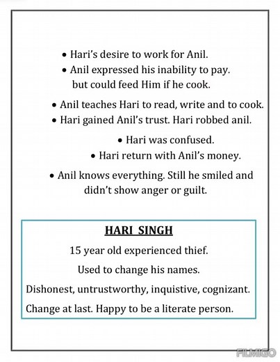 class 10 English chapter-2 (the thief's story) #MIND MAP