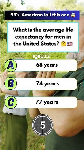 what is the average life expectancy for men in the United States #usaquiz #amercia #amercia