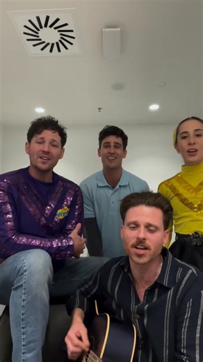 This great song ‘Road To Hana’ by Iam Tongi with these wonderful voices. 🟣🔴🟡🔵 • Get @reshare_app • @lachy_wiggle A bit of wiggly harmonising in the show break 💜💜 #singingtime #hobart #iamtongi #roadtohana #harmonyincolor #thewiggles | Aaron Schembri Music