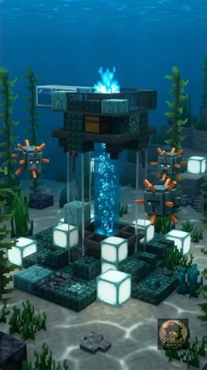 Built a Minecraft Guardian Farm with a Water Elevator in By Hands 😱🔥