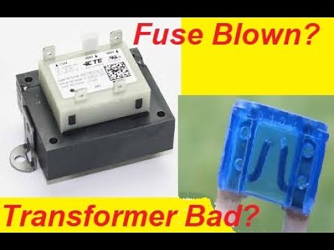 Blown fuse or fried transformer? 24v AC possible cause.