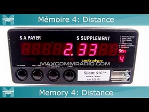 Centrodyne Silent 610 Taxi Meter Instructions - Taximètre Centrodyne Silent 610 Mode d'emploi