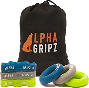 ALPHA GRIPZ Original Hand Grip Extensor Trainer Strengthener, Complete Forearm Exerciser Workout, Finger Resistance Bands for Strength, Tendonitis, Carpal Tunnel, Trigger Finger, Arthritis Relief