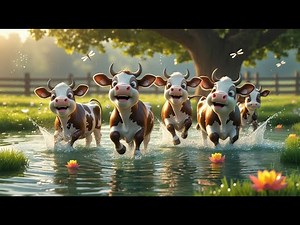 Funny Cows Adventure – Dancing, Flying & Playing Together | Kids 3D Cartoon | #cartoon