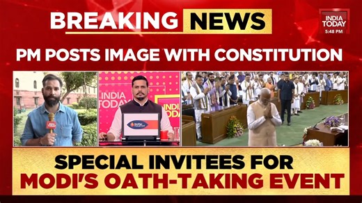4.8K views · 56 reactions | PM Narendra Modi touches Constitution book to forehead at NDA meeting. Watch latest updates #PMModi #GovtFormation #5Live | India Today | Facebook