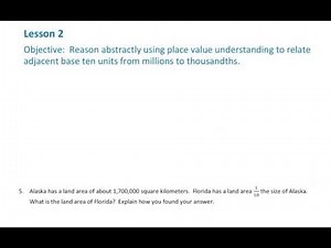 EngageNY Grade 5 Module 1 Lesson 2