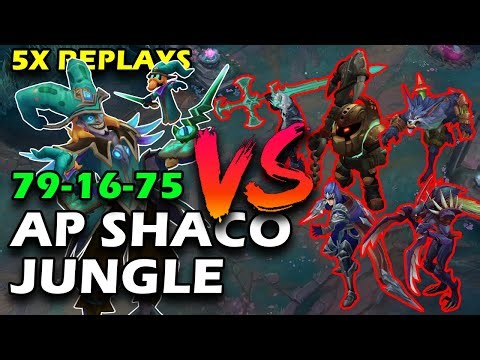 AP Execute Shaco Jungle - 5x Games = 79-16-75 KDA