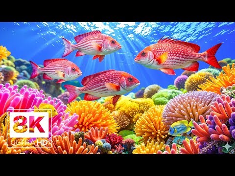 Amazing 8K Ocean Adventure - Dive Deep and Marvel at Sea Animal in The Best 8K ULTRA HD Aquarium