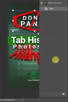 Photoshop pemula | Menampilkan History tab photoshop #photoshoppemula #tutorial #photoshoptutorial