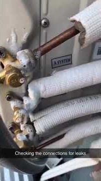 Doing a leak test for mini split unit