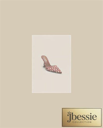 Delight Polka Dot Satin Pumps - Brown