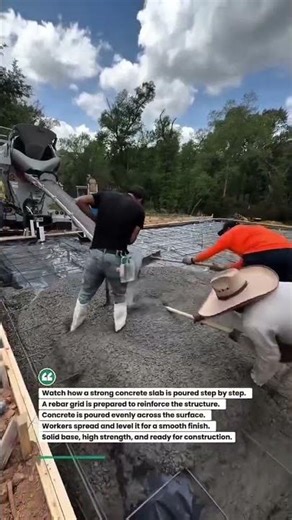 Concrete Slab Pouring Process! #concrete #construction #foundationwork