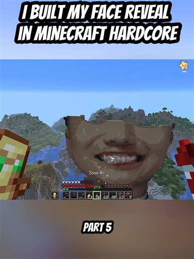 I built my face reveal in Minecraft hardcore #myhand #Minecraft #hardcore #game #viral #foryoupage #fyp #acookiegod #but