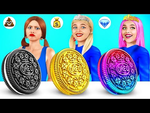 Rich vs Poor vs Giga Rich Food Challenge | Cooking Challenge Expensive vs Cheap Sweets by MEGA GAME