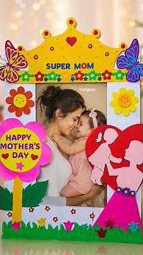 Mother's day Selfie stand making ideas 🥰 Photo booth / photo frame making ideas #diy #photoframe
