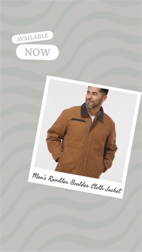 Cold morning? The Men's Rambler Boulder Cloth Jacket - $98.96 is that laid-back, tough layer you actually want to wear. Weather-ready fabric, clean lines, pockets for everything. Pairs with boots or sneakers and barely needs an intro. Rock it, rinse, repeat. 🧥 - Ready to shop? Check out the link in our bio! #MensFashion #JacketWeather #RamblerJacket #OutdoorLayer #WinterJacket