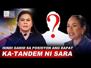KA-TANDEM ni Sara Duterte sa 2028, DAPAT TEMPRED ANG AMBISYON — Atty. Trixie