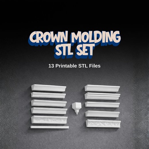 Crown Molding STL Bundle – Miniature Dollhouse Decorative Trim Relief Models for CNC High-detail-ornamental-architecture-collection - Etsy