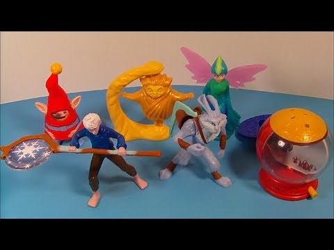 2012 RISE OF THE GUARDIANS SET OF 6 McDONALD'S HAPPY MEAL MOVIE TOY'S COLLECTION VIDEO REVIEW