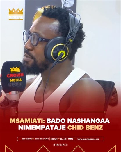 CROWN FM on Instagram: "Msanii wa Bongo Flava @msamiart anadai bado haamini ilikuwa akapata nafasi ya kufanya kazi na Chid Benz. Sikiliza CROWN FM kupitia 92.1 Mhz, Radio Box & Radio Garden tafuta CROWN FM. Tutazame Live kupitia YOUTUBE channel yetu CROWN MEDIA na CROWN TV kwenye Kisimbuzi cha Azam (DISH) ni chaneli namba 415. #CrownMedia #HapaNiNyunbani"