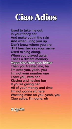 Anne-Marie | Ciao Adios (Lyrics) #annemarie #ciaoadios #lyrics #songlyrics #shorts