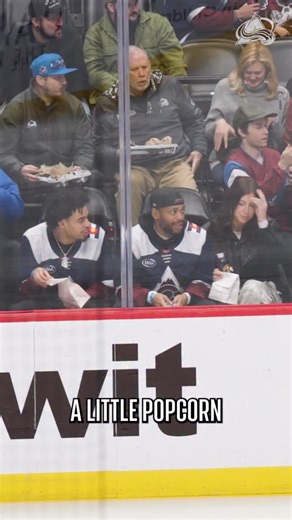 Colorado Avalanche on Instagram: "Rinkside action (and snacks) for @brucebrown 🍿"