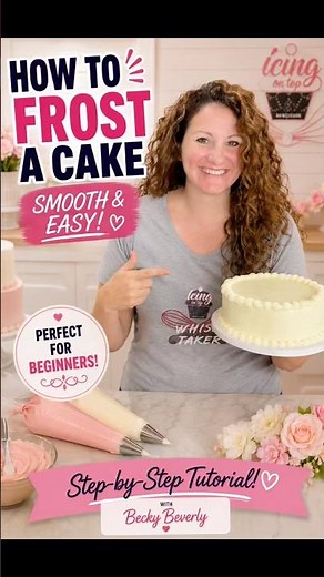 How to Frost a Cake Smoothly 🍰 Beginner Buttercream Tutorial