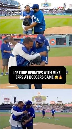 Ice Cube Reunites with Mike Epps at Dodgers Game | URBNVIEW #icecube #mikeepps #dodgers #friday