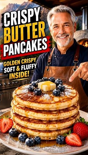 How to Make Crispy Butter Pancakes with Soft Fluffy Centers | Easy American Breakfast Recipe