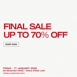 Don't miss out on our H&M Final Sale! Enjoy up to 70% off selected items. Update your wardrobe for the new year with a variety of styles for everyone. ​📍 Sale starts December 26 - January 7, 2025. Shop now at all stores and th.hm.com. * In store and online, products and prices may vary. | H&M