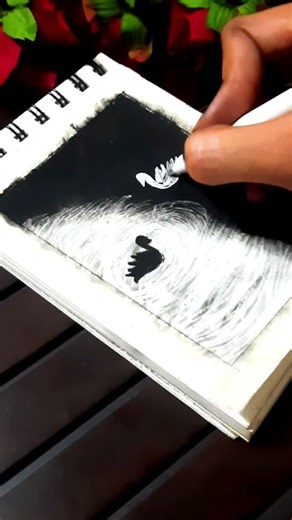 Charcoal paintings swan #shorts #drawing #sketch #youtubeshorts # charcoal drawing