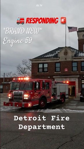 Responding: Detroit Fire Department, *NEW* Engine 59 - Lights & Sirens - 2025