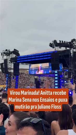 SPLASH UOL on Instagram: "“Juliano, Juliano, Juliano” 🗣️🤭 Marina Sena marcou presença no Ensaio da Anitta e aproveitou pra puxar um mutirão pro namorado, Juliano Floss, caso o brother caia no Paredão. A cantora ainda brincou que só cantaria se a galera ajudasse ele 😅 Entre muita dança, curtição e gritos da plateia, Marina entregou tudo no palco. E aí, você entra no mutirão ou finge que não ouviu? 👀📣🕺 A cobertura do Carnaval no UOL tem patrocínio de @pagbank, @cervejapetra, @beefeaterbrasil