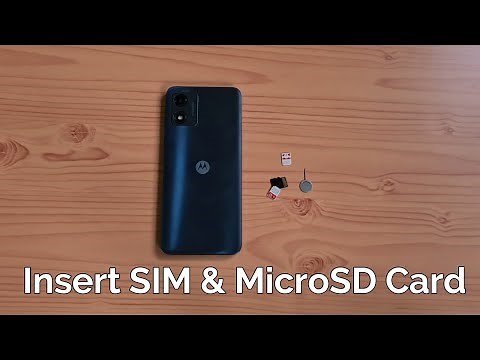 Moto E13 : Insert SIM & MicroSD Card