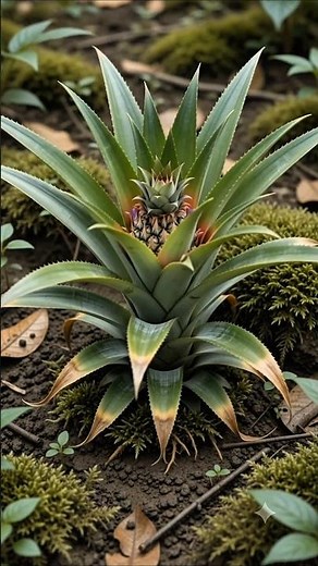 🤔 From a single pineapple to a thriving pineapple plant then back to life again #timelapse #nature
