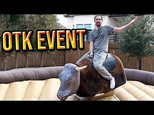 Asmongold Rides A Mechanical BULL | OTK Thanksgiving Event (ft. Mizkif, Esfand, Nmp & More)