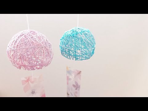 How to make a wind chime decoration made from threads Easy craft for kids