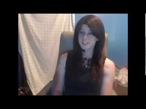 Beautiful crossdresser smoking