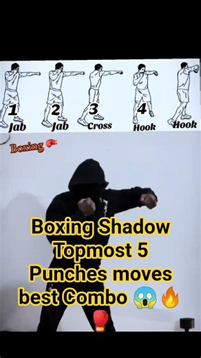 Boxing Shadow Topmost 5 Punches moves best Combo 😱💯🔥🥊#foryoupage #boxing🥊 #boxingtechnique