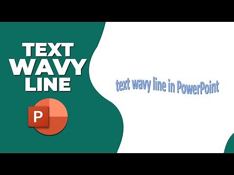 How to make a text wavy line in PowerPoint
