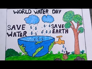 Save water drawing easy and beautifulSave water save earth drawing competition