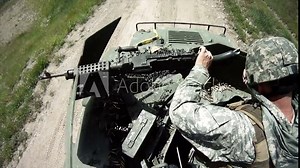 Gunner and driver of humvee switch places