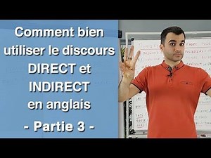 📣Comment bien utiliser le discours direct et indirect en anglais : partie 3📣 🔊 J'ai pu voir dans les commentaires sous la 1ère et la 2e vidéos que vous étiez nombreux à les trouver intéressantes et surtout... Que ça vous permettait de mieux comprendre le passage du discours direct vers le discours INdirect. Ouf ! Ça veut dire que mes explications sont claires comme de l'eau de roche (en tout cas je l'espère ^^) ! D'ailleurs, en anglais pour dire ça, vous pouvez utiliser l'expression " It is c