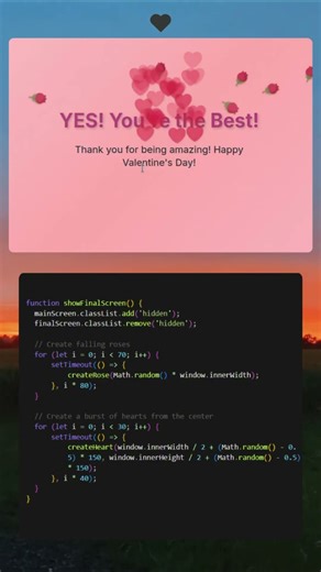 Will You Be My Valentine? | Fun Coding Project (HTML CSS JS)