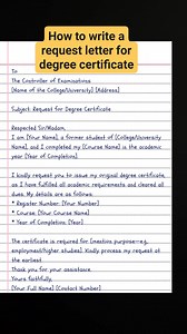 Request letter writing idea part_75 #requestletter #degreecertificate | English Class