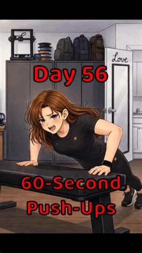 Day 56. Incline Bench Push-Ups.