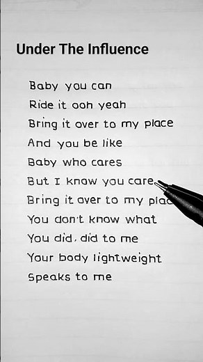 Under The Influence (Lyrics) - Chris Brown