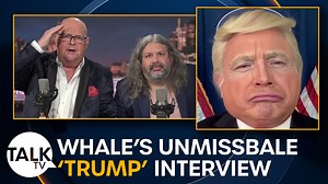 3K views · 29 reactions | TalkTV's James Whale has a hilarious interview with comedian John Di Domenico, the world's best Donald Trump impersonator. James and co ask the former President abut his own term in office and topics ranging from his wall in Mexico to British Prime Ministers. | TalkTVUK | Facebook