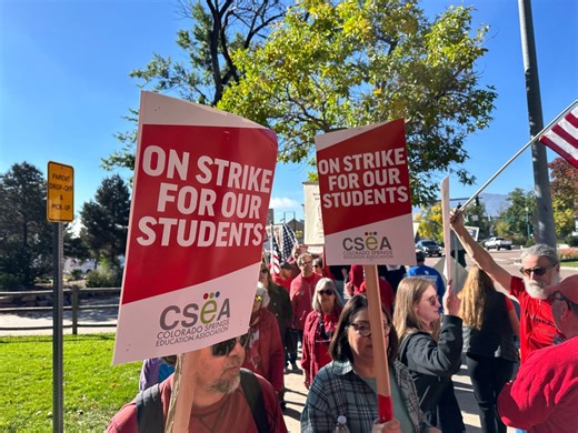 D11 educators strike across Colorado Springs Wednesday, Board of Education responds