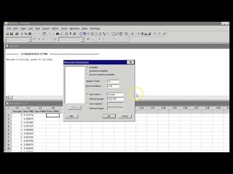Graphing Binomial Distribution Plots in Minitab